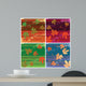 Stripes and Leaves Wall Mural