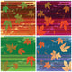 Stripes and Leaves Wall Mural