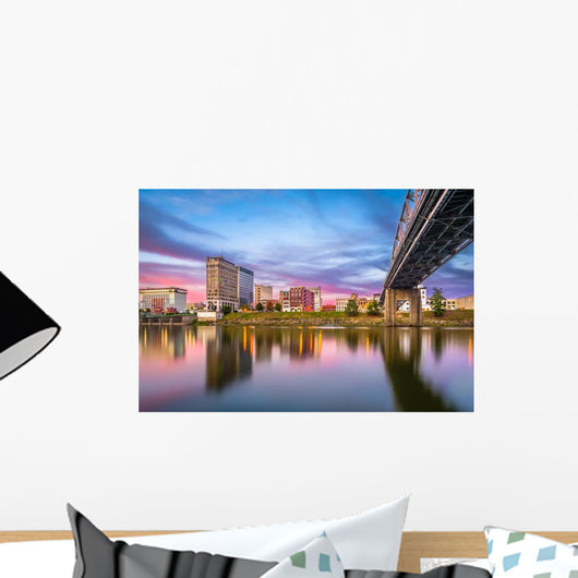 Charleston West Virginia USA River Twilight Wall Decal