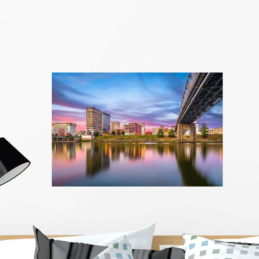 Charleston West Virginia USA River Twilight Wall Decal
