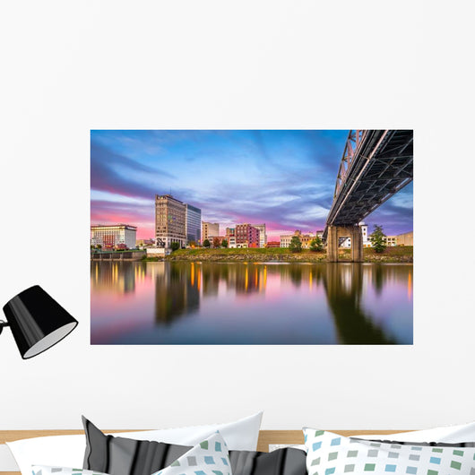 Charleston West Virginia USA River Twilight Wall Decal