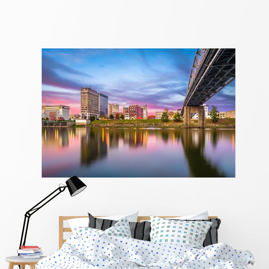 Charleston West Virginia USA River Twilight Wall Decal