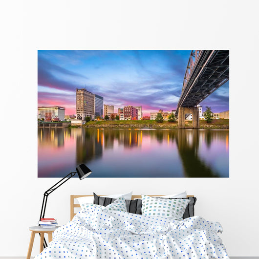 Charleston West Virginia USA River Twilight Wall Decal