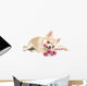 Amusing Chihuahua Puppy With Roses Wall Decal
