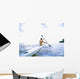 Hawaii, Kauai, Anini Beach, Active Male Paddling In A One Man Canoe Wall Mural