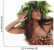 Polynesian Female Posing Wearing Wild Fern Haku And Tapa Cloth Wall Mural