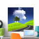 Road and Green Tree Wall Decal