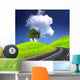 Road and Green Tree Wall Decal