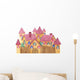 Small Colorful Fantasy Village Wall Decal