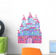Beautiful Blue Cartoon Castle Wall Decal