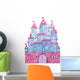 Beautiful Blue Cartoon Castle Wall Decal