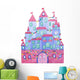 Beautiful Blue Cartoon Castle Wall Decal