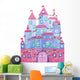 Beautiful Blue Cartoon Castle Wall Decal