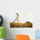 Hawaii, Oahu, Atheltic Male Jogging On An Outdoor Field Walkway Path Wall Mural