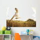 Hawaii, Oahu, Atheltic Male Jogging On An Outdoor Field Walkway Path Wall Mural