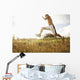 Hawaii, Oahu, Atheltic Male Jogging On An Outdoor Field Walkway Path Wall Mural