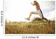 Hawaii, Oahu, Atheltic Male Jogging On An Outdoor Field Walkway Path Wall Mural