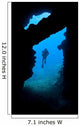 Diver Pictured At The Entrance To First Cathedral Off The Island Wall Mural