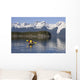 Favorite Passage Kayaking Through Beautiful Mountain Ranges Wall Mural