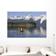 Favorite Passage Kayaking Through Beautiful Mountain Ranges Wall Mural