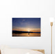 Sunset, Kayaking Through Beautiful Mountain Ranges Wall Mural