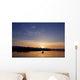 Sunset, Kayaking Through Beautiful Mountain Ranges Wall Mural