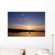 Sunset, Kayaking Through Beautiful Mountain Ranges Wall Mural