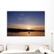 Sunset, Kayaking Through Beautiful Mountain Ranges Wall Mural