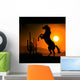 horse silhouette a Wall Mural