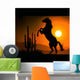 horse silhouette a Wall Mural