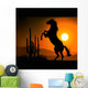 horse silhouette a Wall Mural