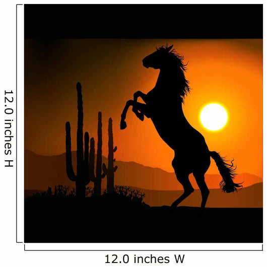 horse silhouette a Wall Mural