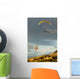 USA, California, Paragliders Flying Over Coast Wall Mural