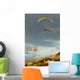 USA, California, Paragliders Flying Over Coast Wall Mural