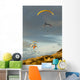 USA, California, Paragliders Flying Over Coast Wall Mural