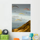 USA, California, Paragliders Flying Over Coast Wall Mural