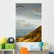 USA, California, Paragliders Flying Over Coast Wall Mural