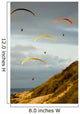 USA, California, Paragliders Flying Over Coast Wall Mural