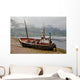 A Fishing Boat Abandoned On The Shore Wall Mural