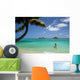 Female Stand Up Paddler On Her Way To Mokulua Islands Wall Mural