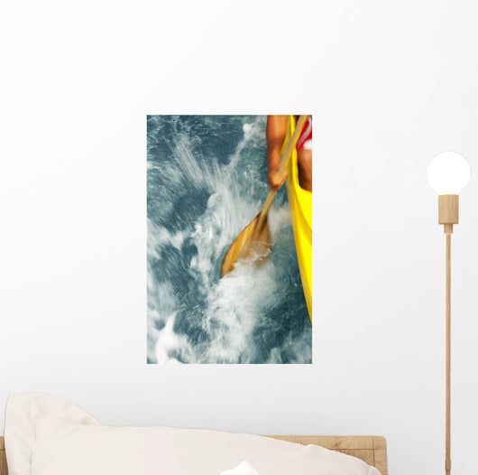 Tahiti, View Of Traveling Outrigger Canoe Wall Mural