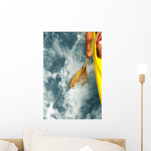 Tahiti, View Of Traveling Outrigger Canoe Wall Mural