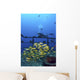 Diver And Schooling Blue Striped Snapper On Wreck Of Sea Tiger Wall Mural