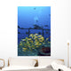 Diver And Schooling Blue Striped Snapper On Wreck Of Sea Tiger Wall Mural