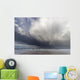 A Rainbow In The Dark Clouds Over The Ocean Wall Mural