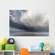 A Rainbow In The Dark Clouds Over The Ocean Wall Mural