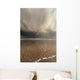 Tide Coming Up Onto The Beach With A Rainbow In The Clouds Wall Mural