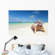 Hawaii, Oahu, Lanikai Beach, Woman Relaxing Along Sandy Shore Wall Mural