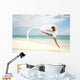 Beautiful Female Ballet Dancer Leaping Into Air Wall Mural