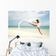 Beautiful Female Ballet Dancer Leaping Into Air Wall Mural